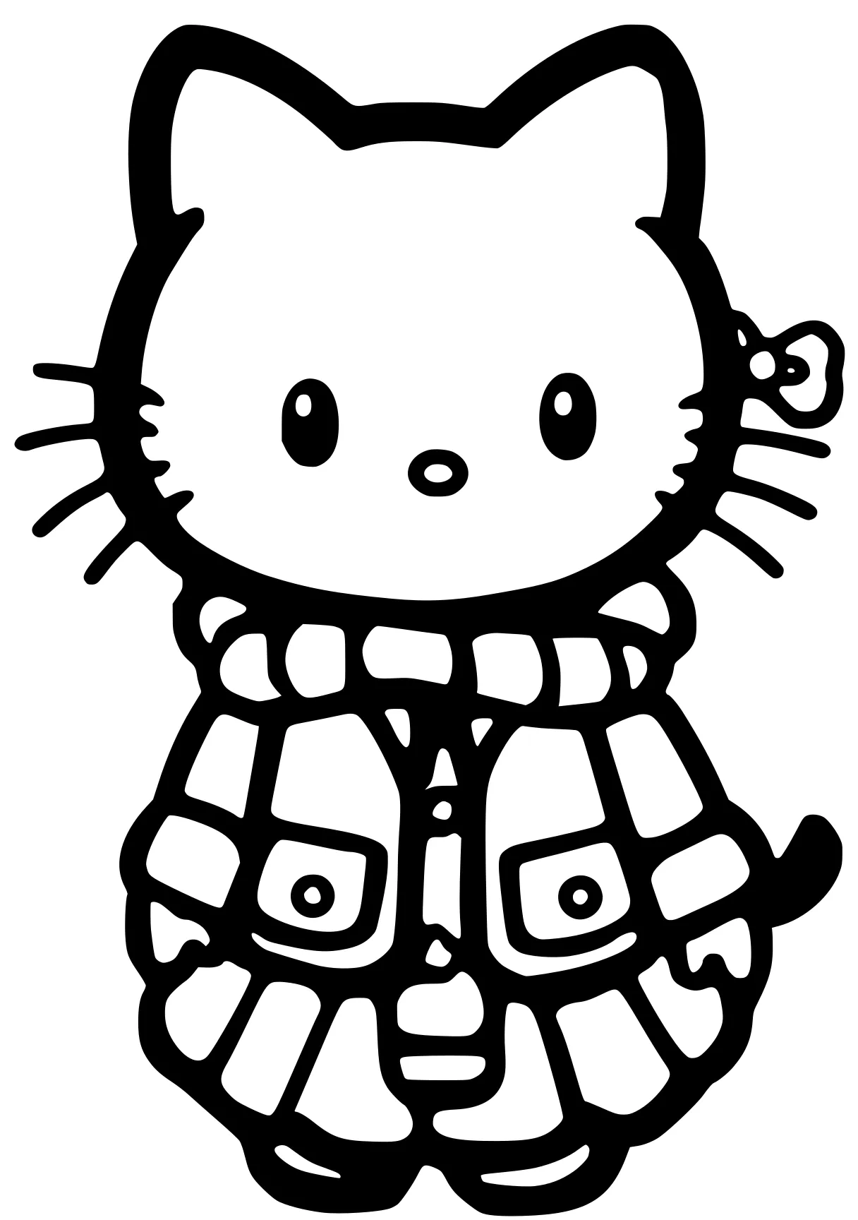 hello kitty and friends coloring pages kitty, sanrio, unikitty, kuromi, cat, free page downloads