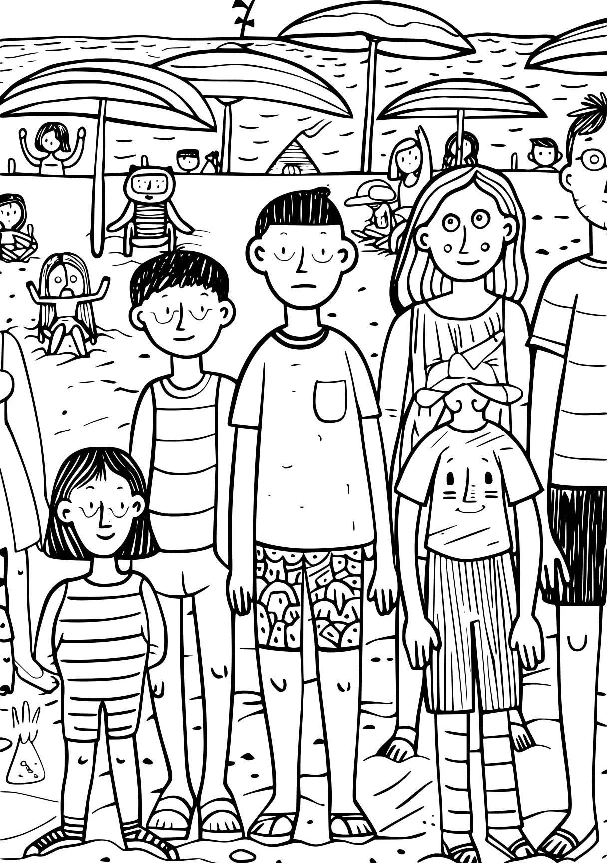 at the beach coloring pages children, kindergarten, kids, free page downloads