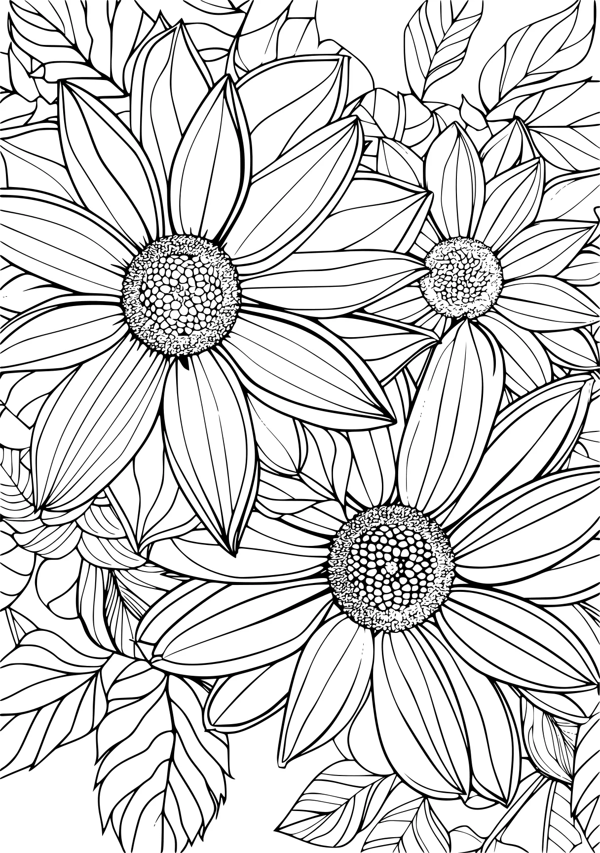 coloring pages for adults flowers, sunflower, colouring, pattern, free page downloads