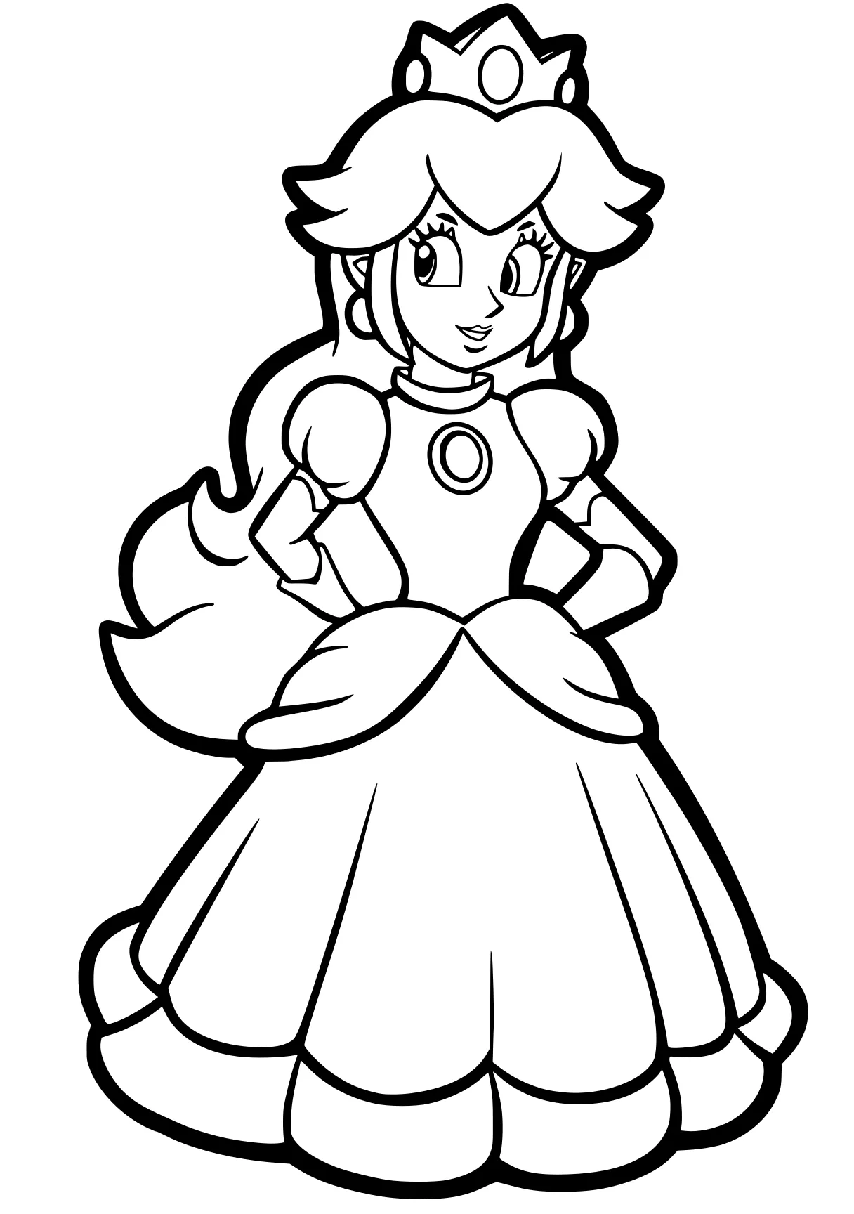 princess peach coloring page rosalina, peach, daisy, sailor, shinobu, free downloads