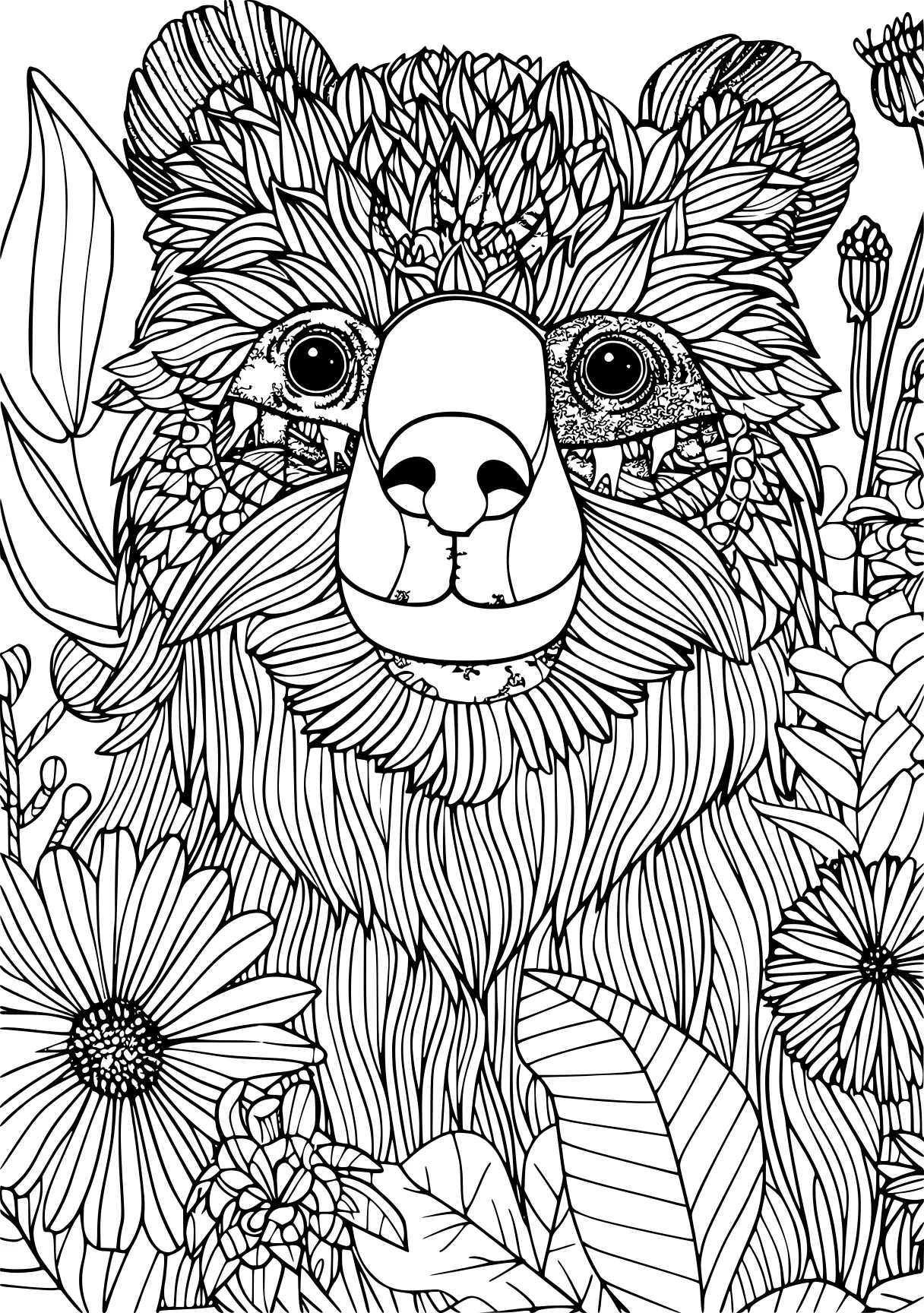 adult coloring pages, zentangle, hedgehog, koala, free page downloads