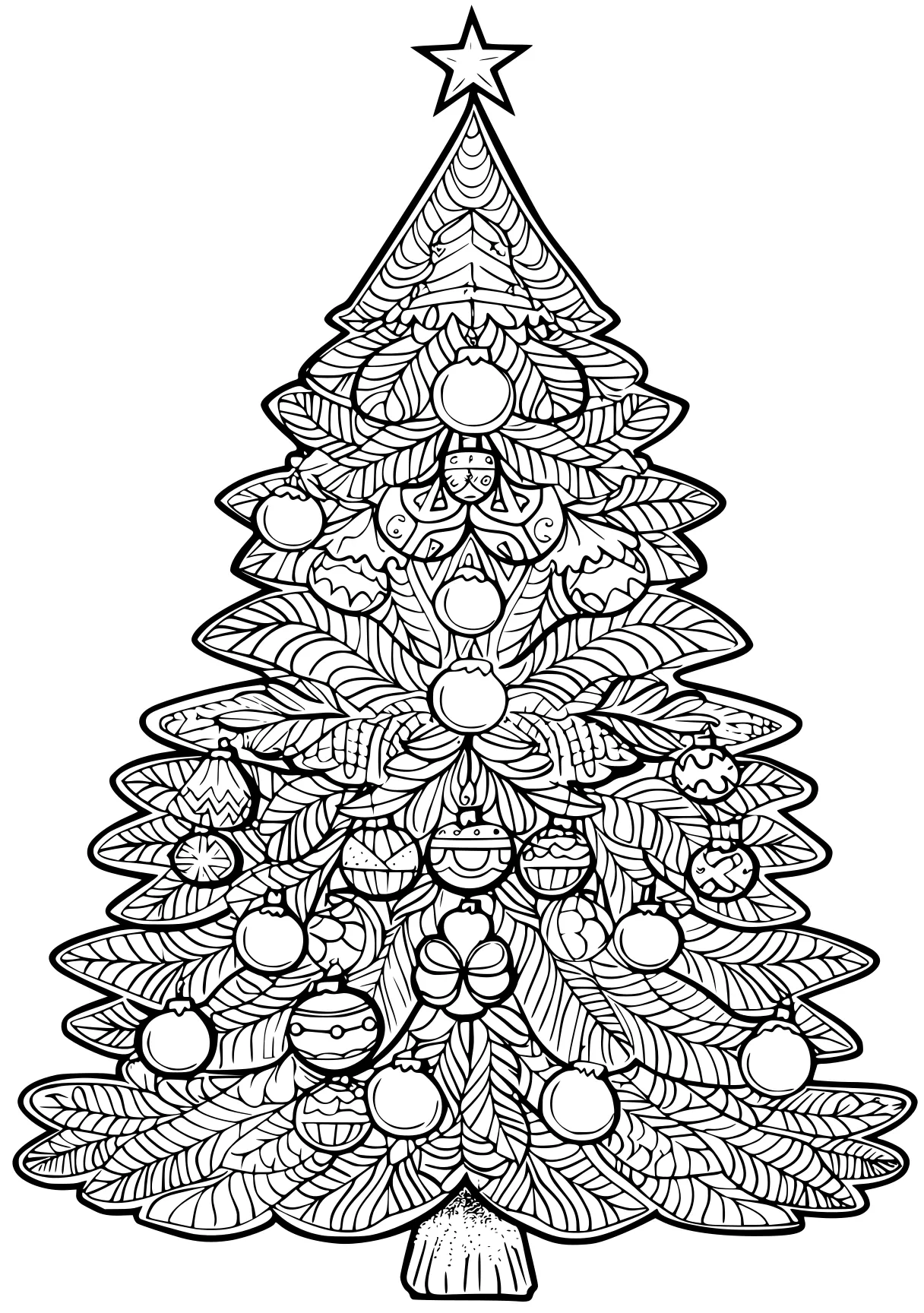 christmas tree pictures to color ornament, tree, zentangle, free coloring page downloads