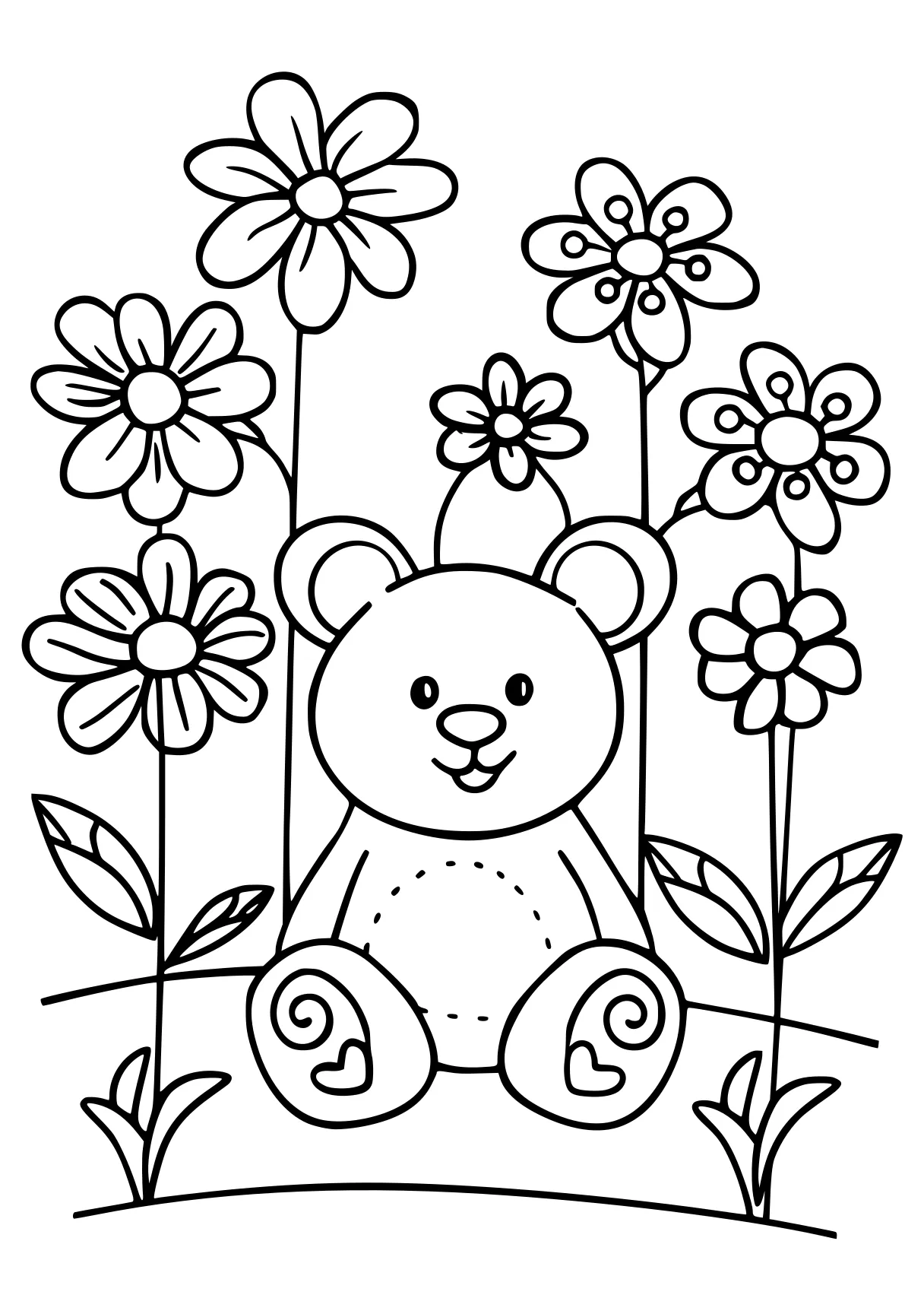 preschool coloring sheets, bear, koala, printables, free page downloads