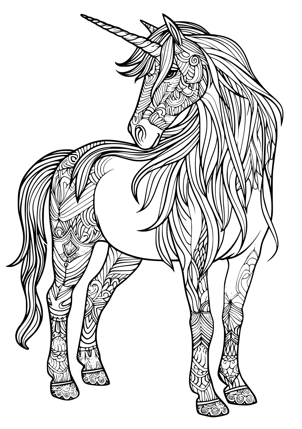 unicorn coloring sheet horse, unicorn, pegasus, pony, alicorn, free page downloads