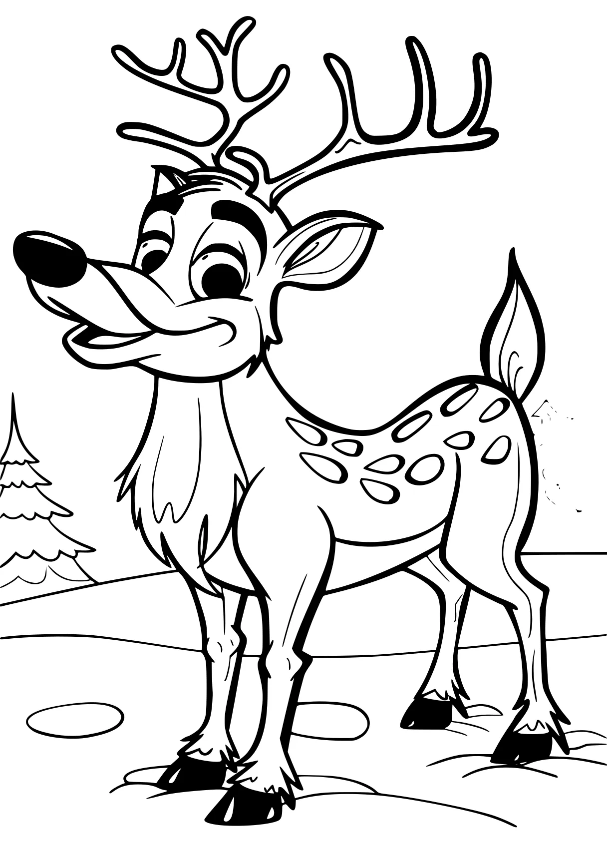 rudolph coloring page rudolph, reindeer, deer, bambi, free downloads