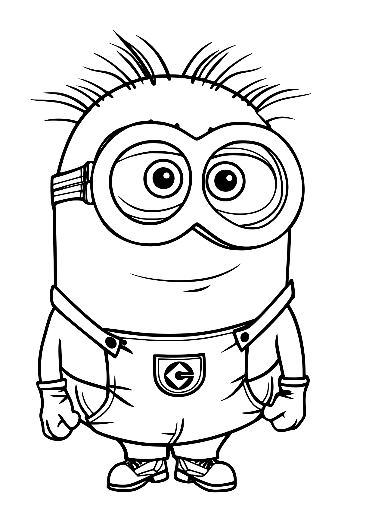 easy to color coloring pages minion, minions, doraemon, pororo, unikitty, free page downloads