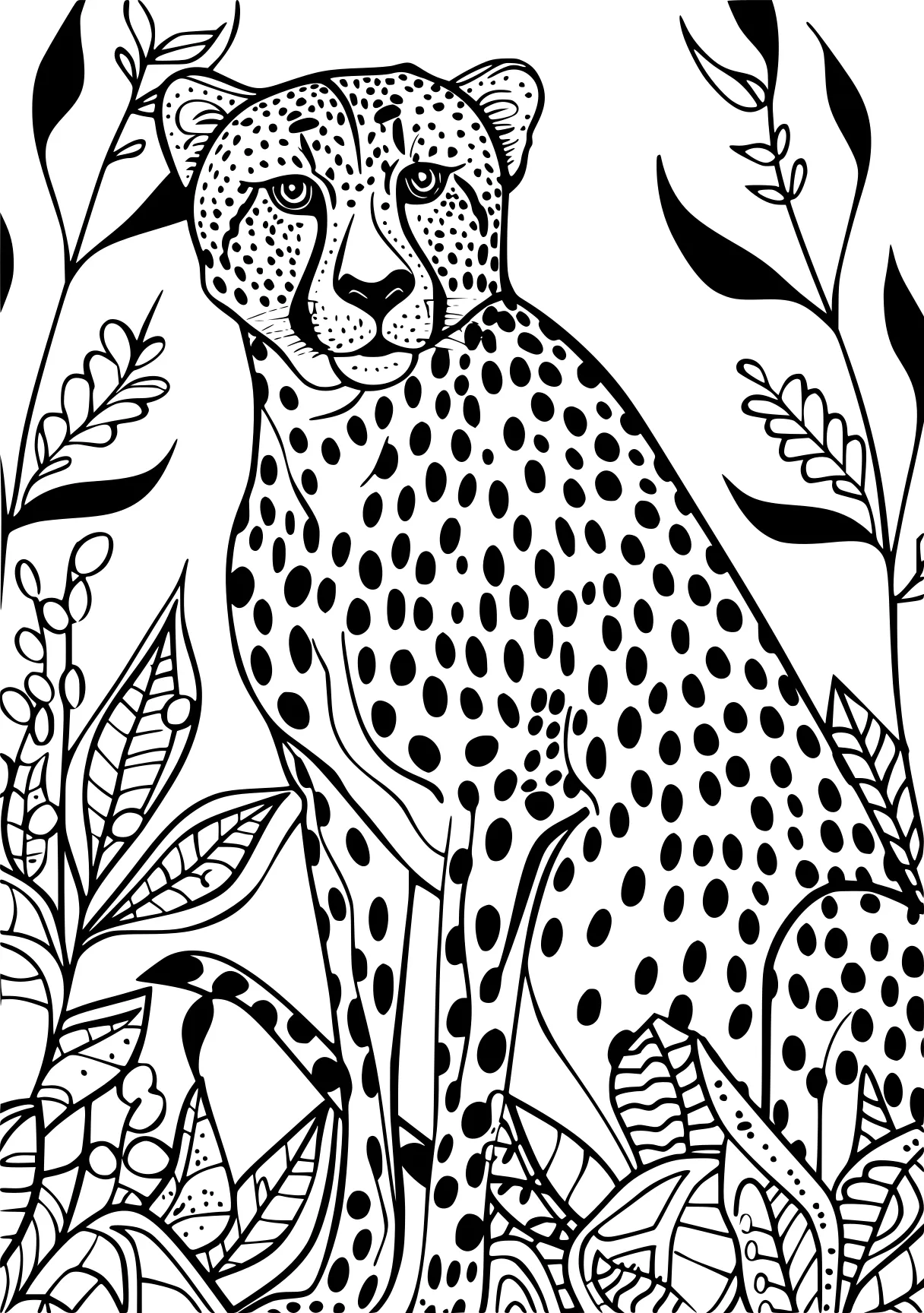 cheetah coloring page cheetah, jaguar, leopard, panther, free downloads