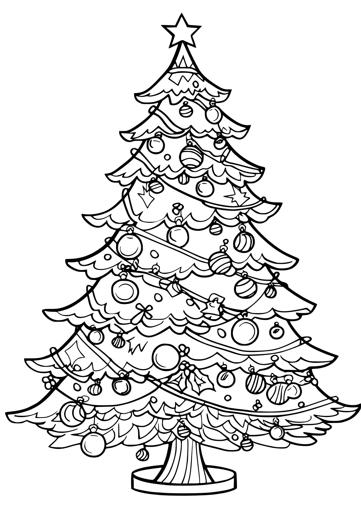 christmas tree coloring page ornament, tree, merry, free downloads