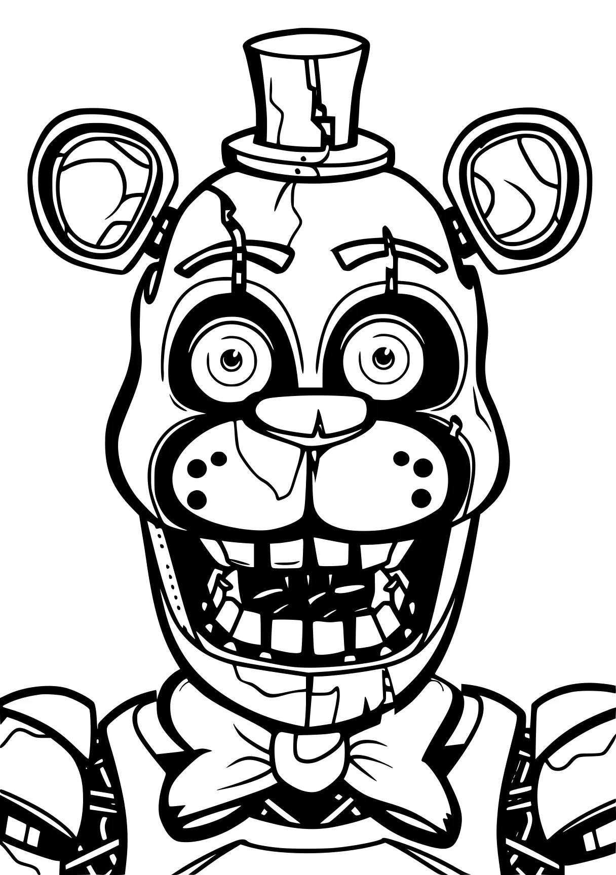 five nights at freddy's colouring pages fnaf, fazbear, freddy, bonnie, free coloring page downloads