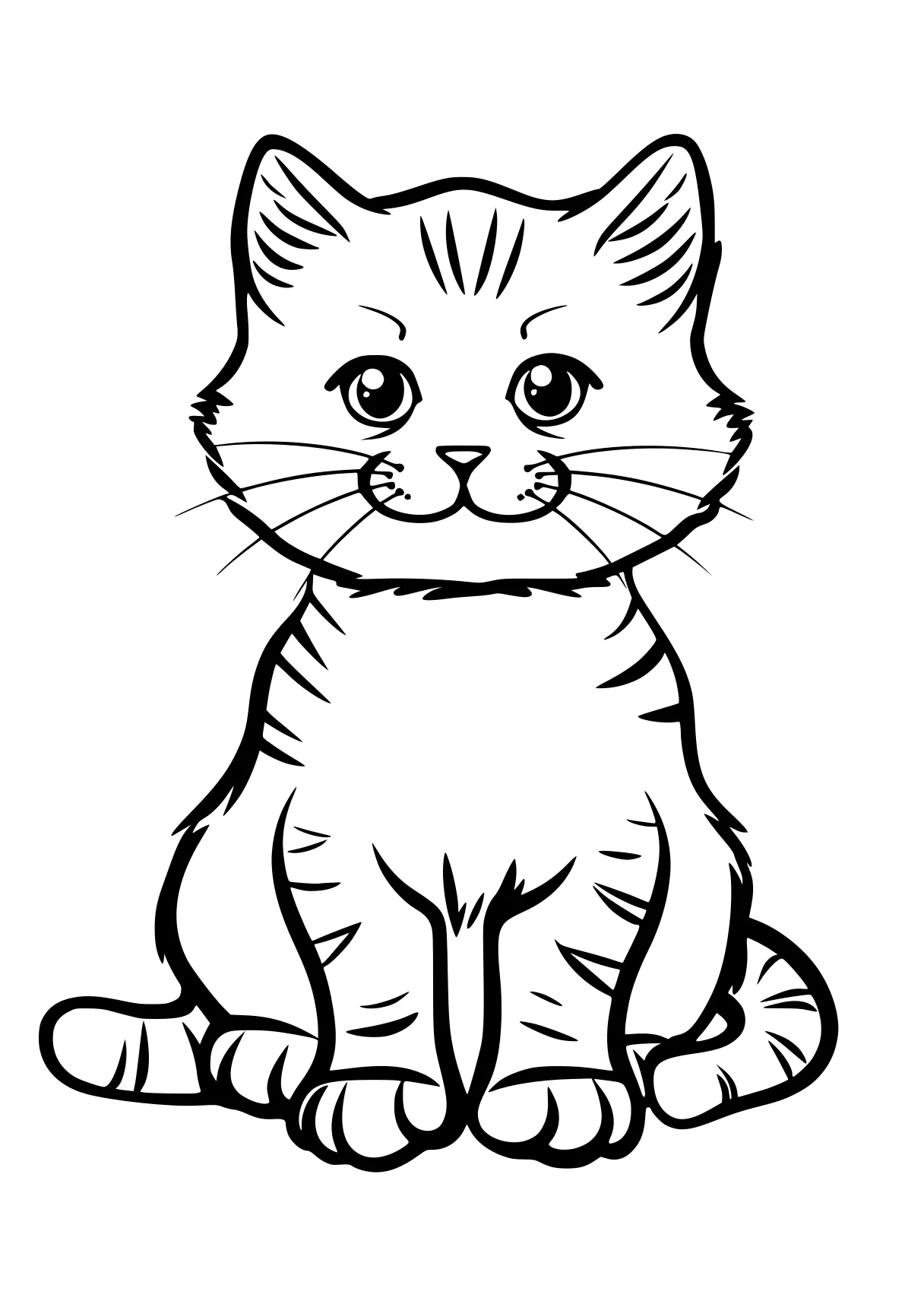 kitten coloring page cat, kitty, kitten, illustrator, free downloads