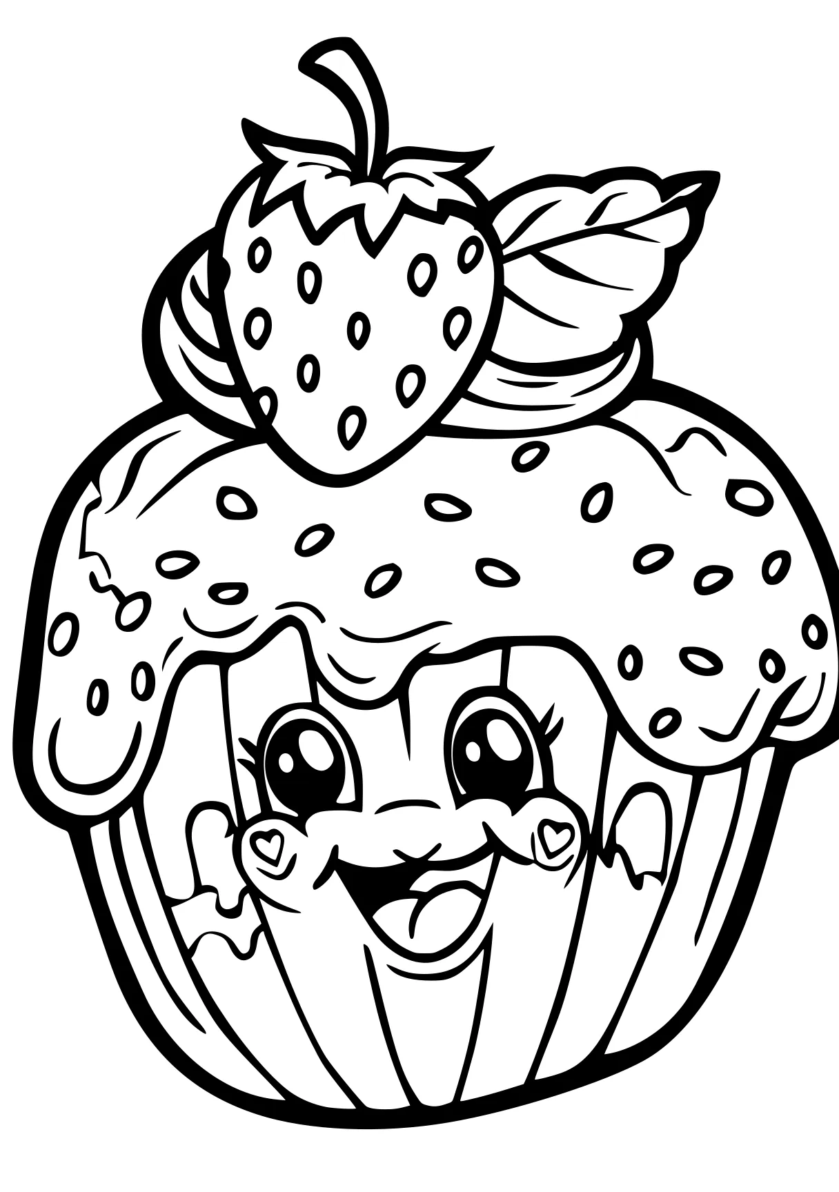 shopkin coloring page strawberry, clown, shopkins, illustrator, free downloads