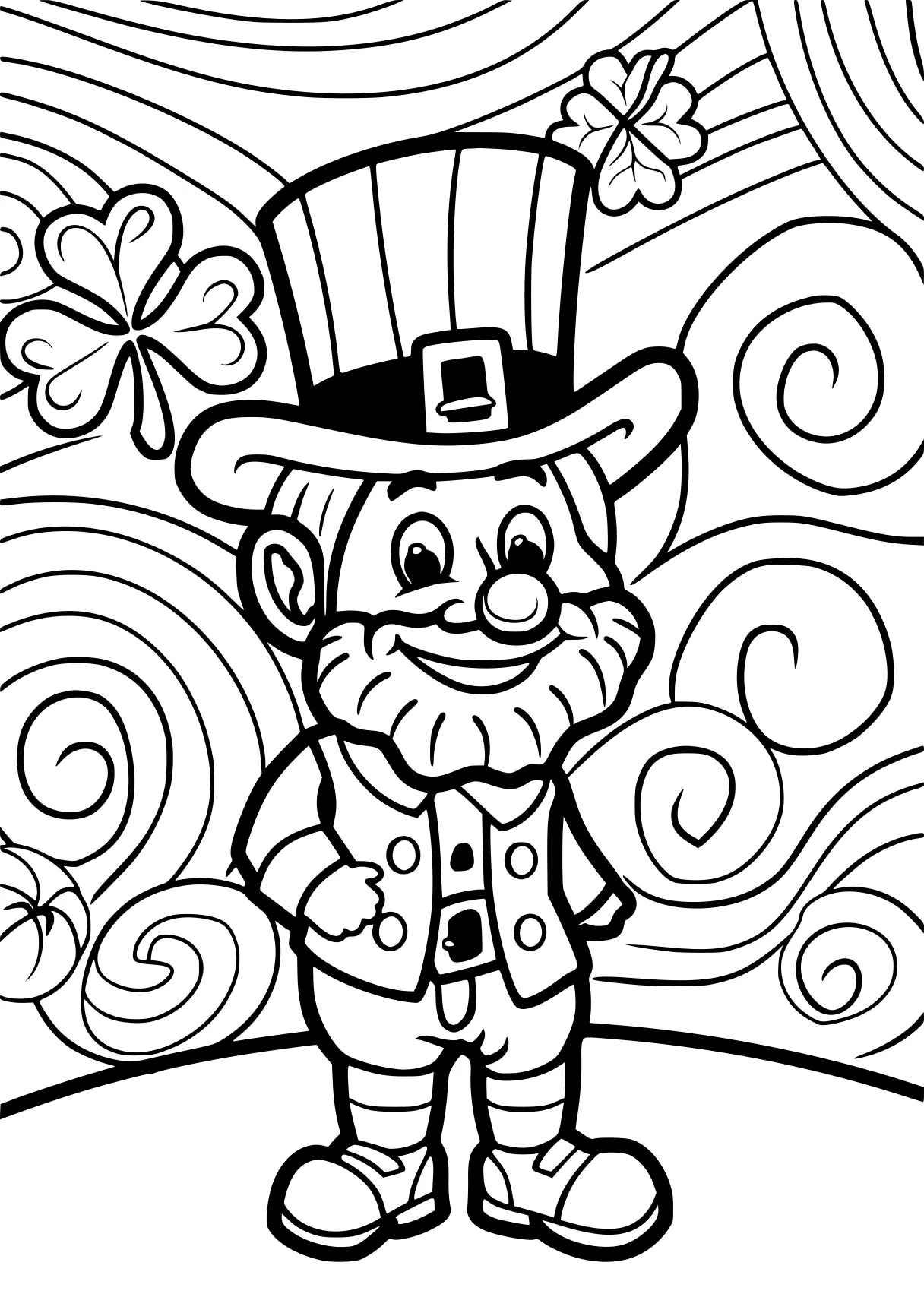 st patrick's day coloring pages nutcracker, pinocchio, leprechaun, free page downloads