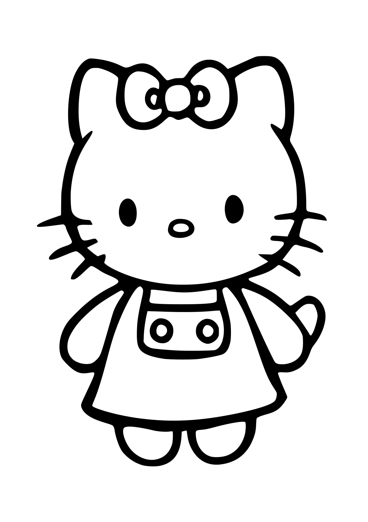 coloring hello kitty sanrio, molang, unikitty, kitty, peppa, free page downloads