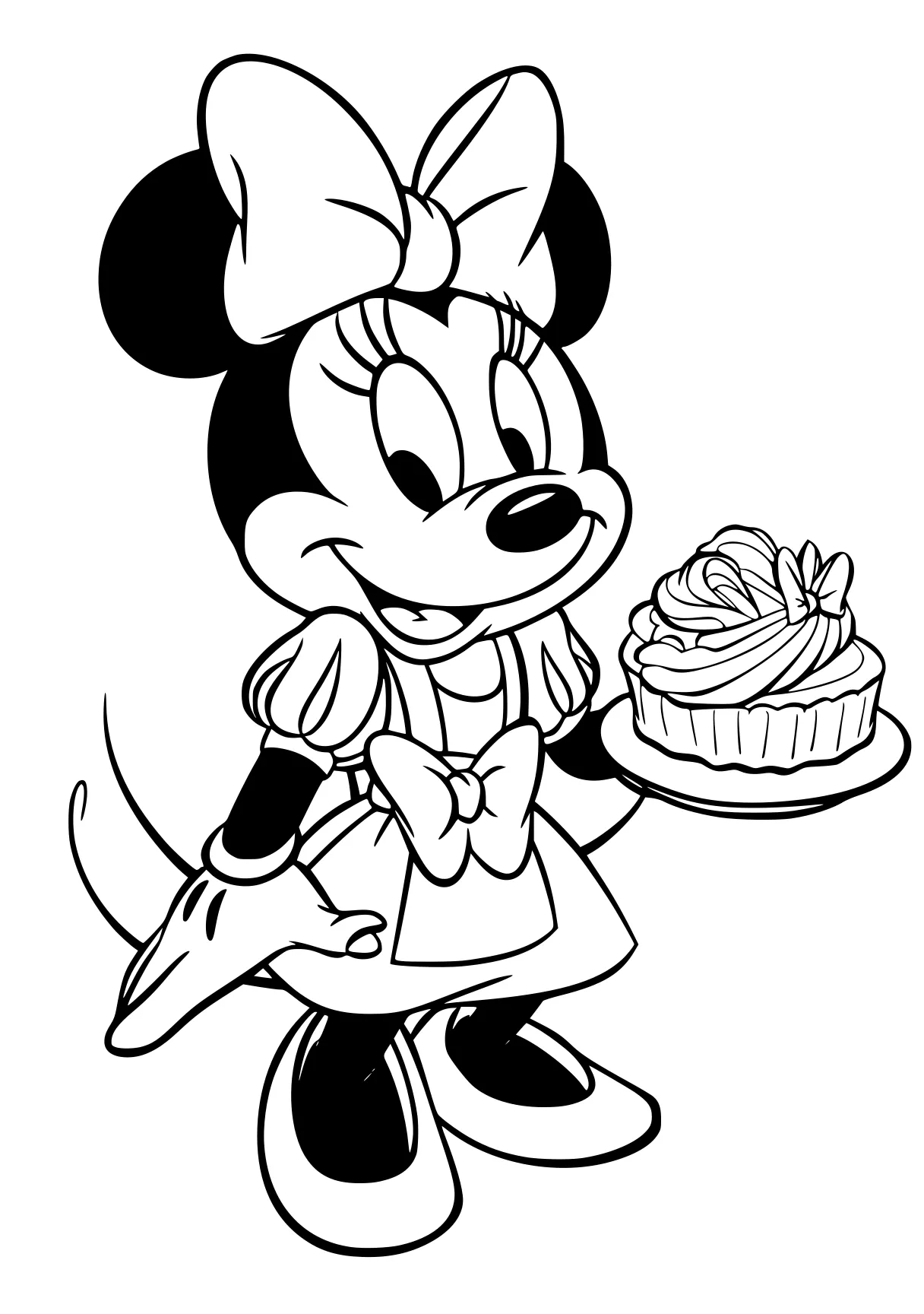 free disney coloring pages minnie, mickey, cake, mouse, cupcake, page downloads