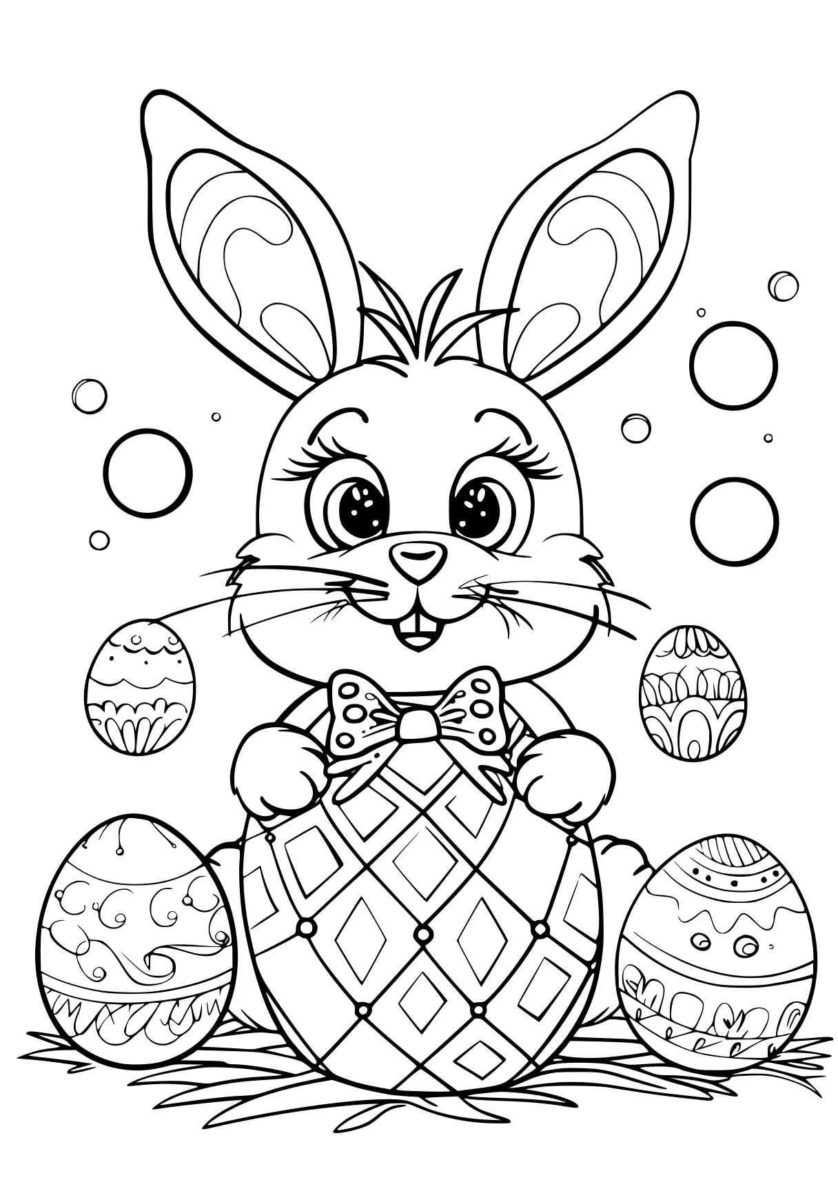 coloring pages for easter, easter, illustrator, bunny, free page downloads