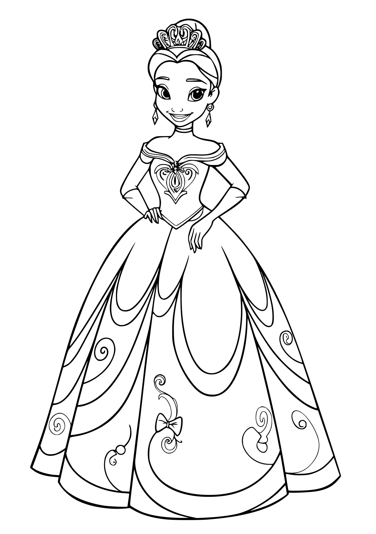 princess tiana coloring pages tiana, cinderella, princess, jasmine, belle, free page downloads