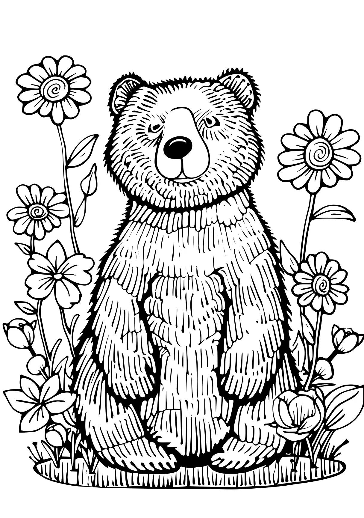 adult coloring pages printable bear, winnie, koala, free page downloads