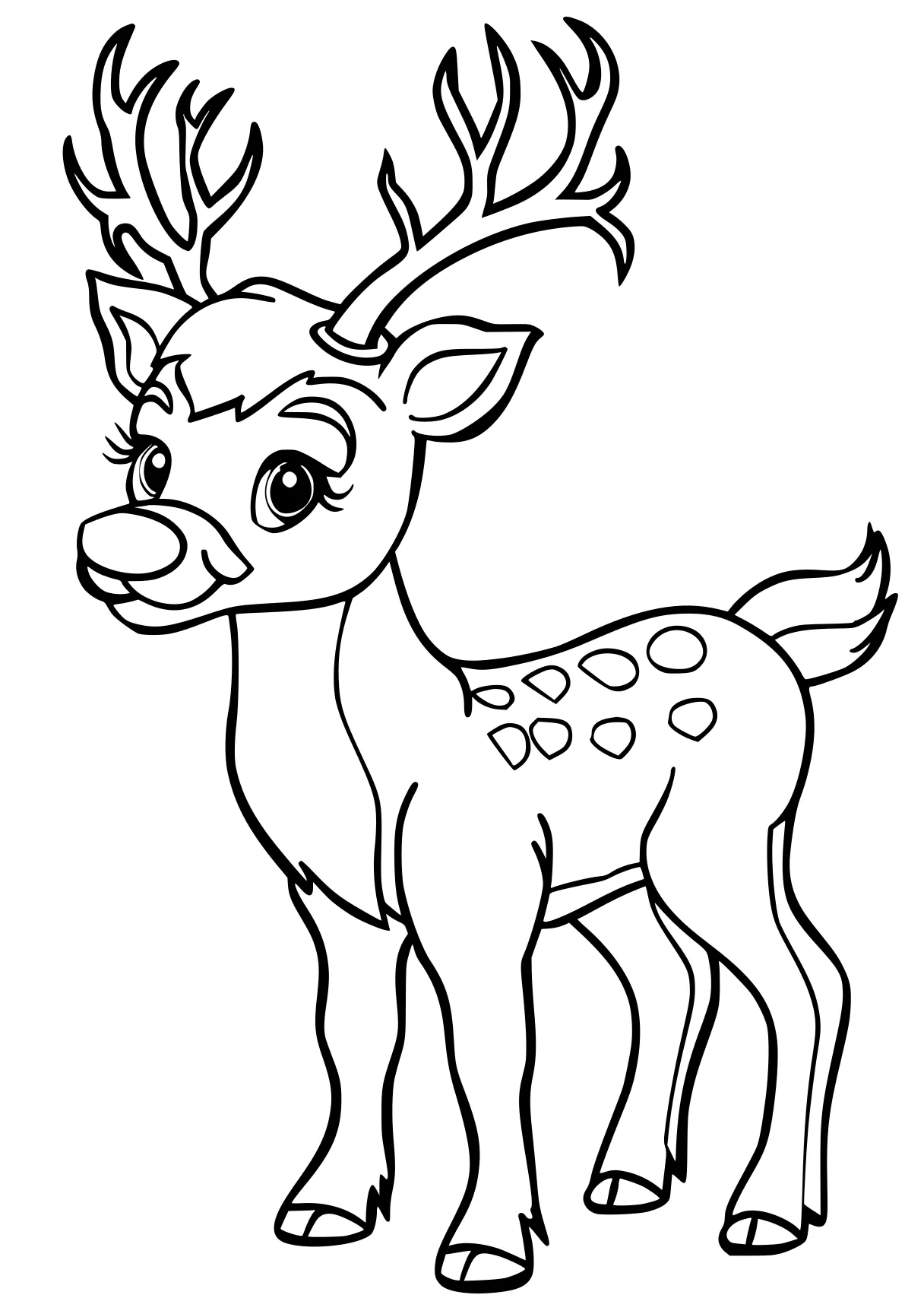 rudolph coloring page deer, reindeer, rudolph, bambi, moose, free downloads