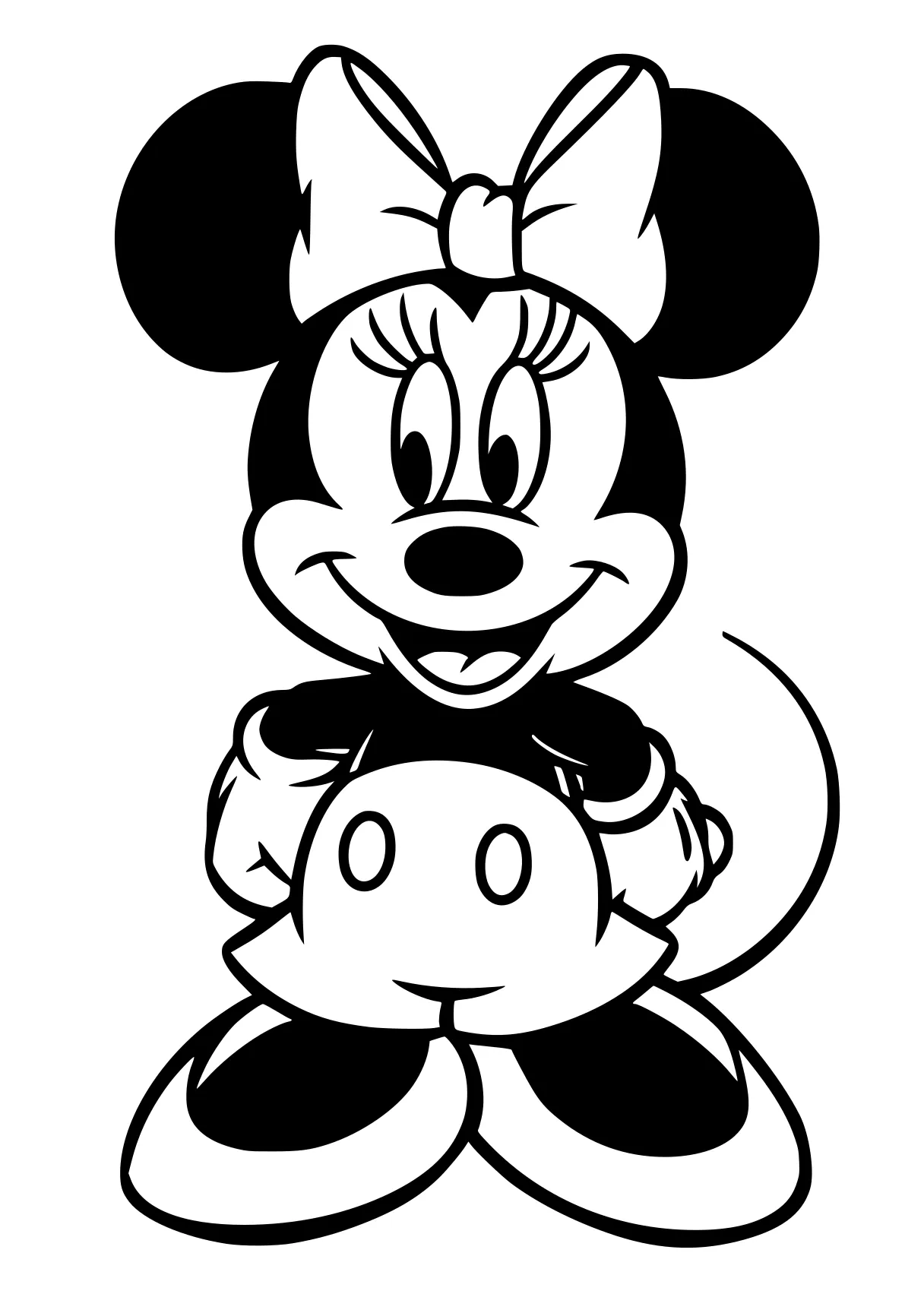 minnie coloring page mickey, minnie, mouse, disney, lilo, free downloads