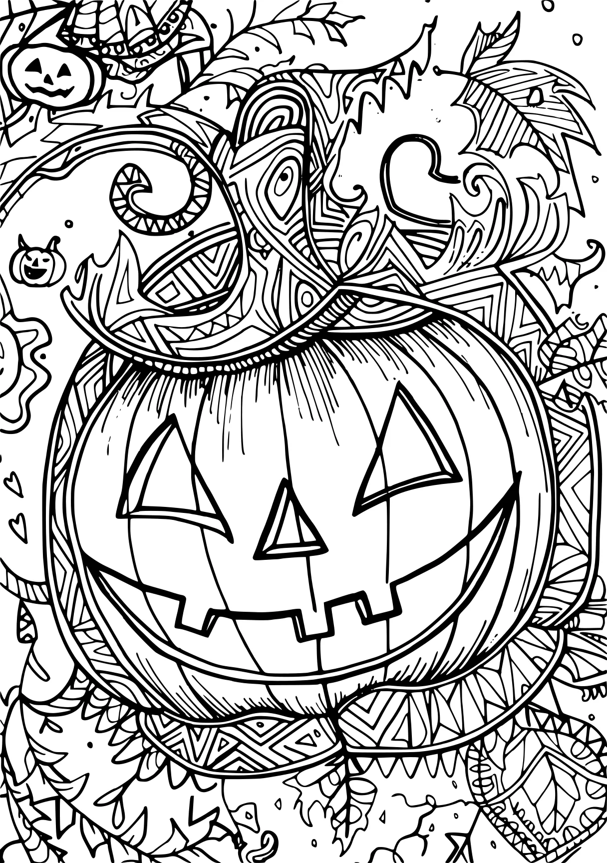 coloring pages for adults halloween, pumpkin, halloween, skellington, free page downloads