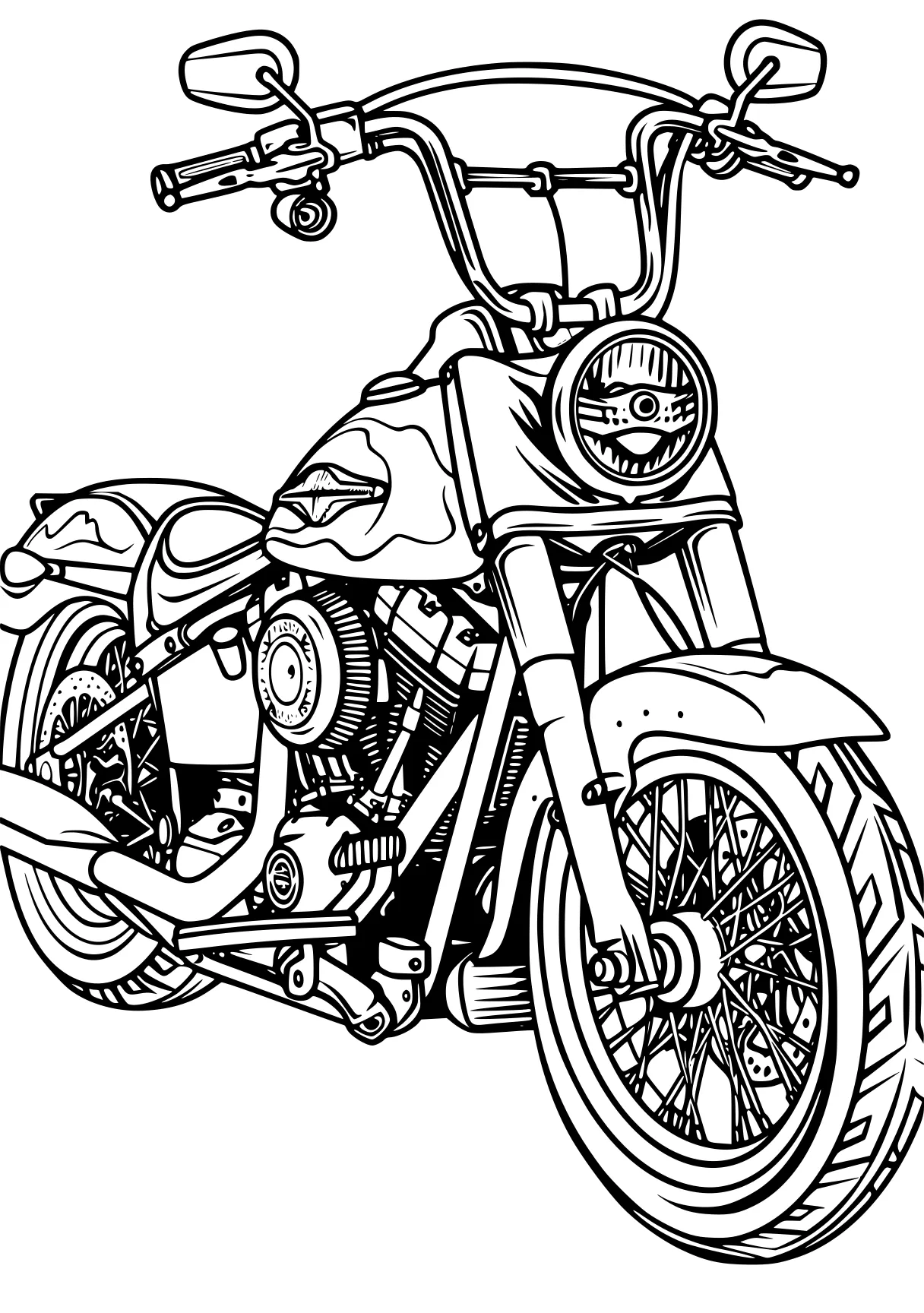 motorcycle coloring page motorcycle, bike, harley, free downloads