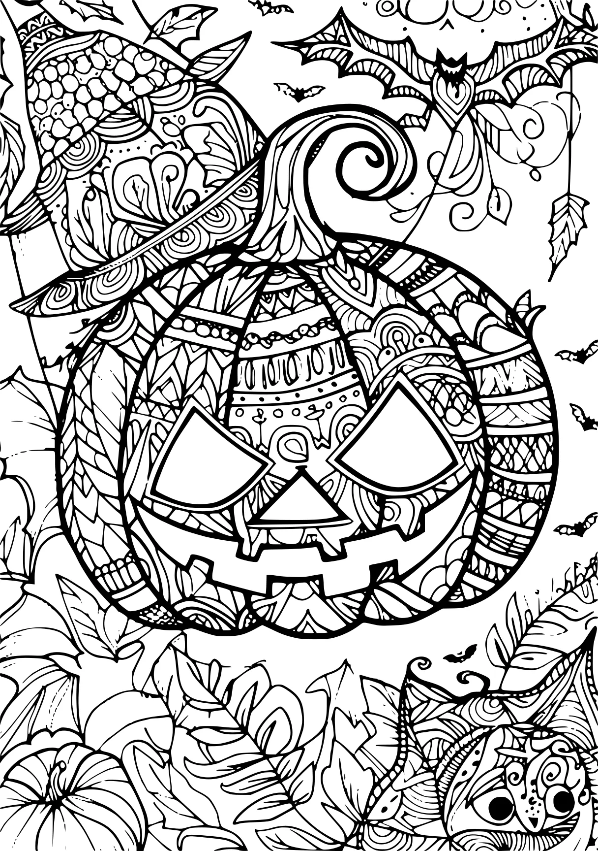 coloring pages for adults halloween, zentangle, pumpkin, muertos, free page downloads