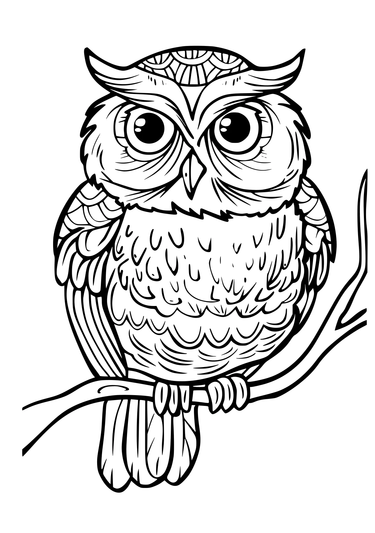 free online coloring pages owl, illustrator, colouring, page downloads