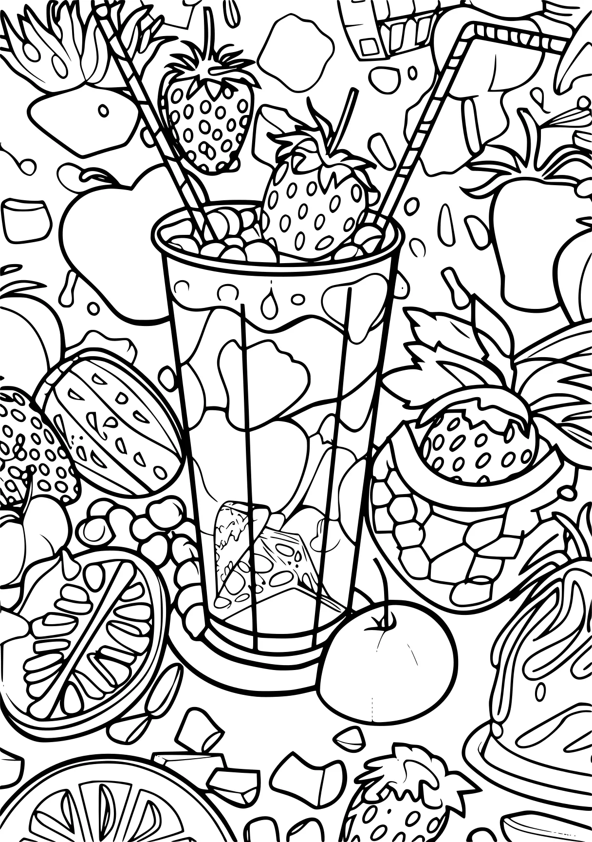 food coloring pages, plants, colouring, fruits, free page downloads