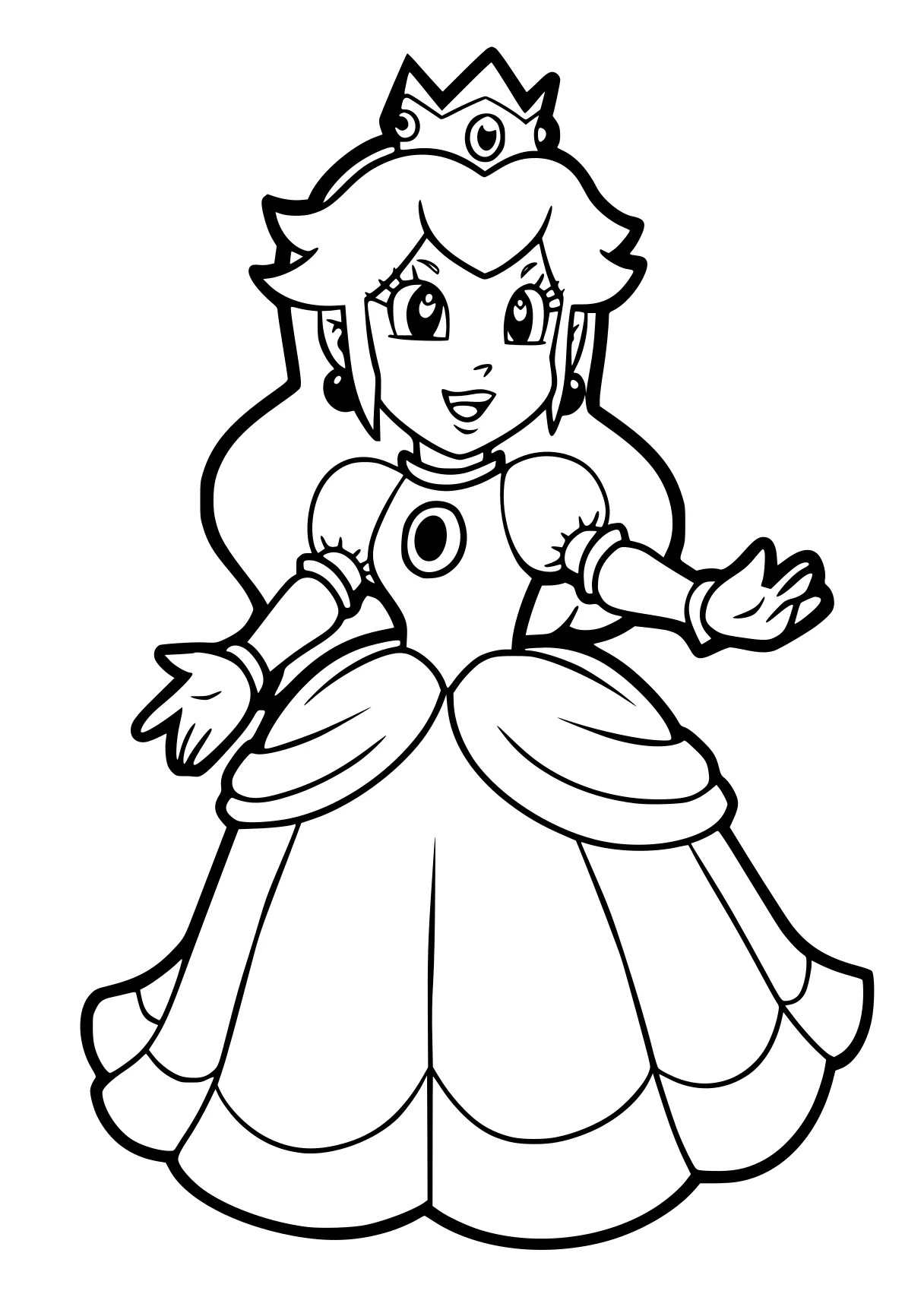 princess peach coloring page rosalina, peach, daisy, diana, kart, free downloads