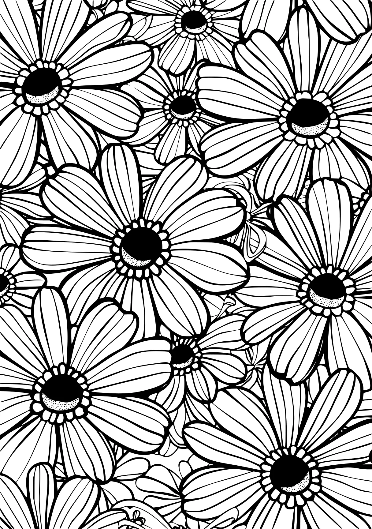 coloring pages printable flowers pattern, zentangle, patterns, sunflower, free page downloads