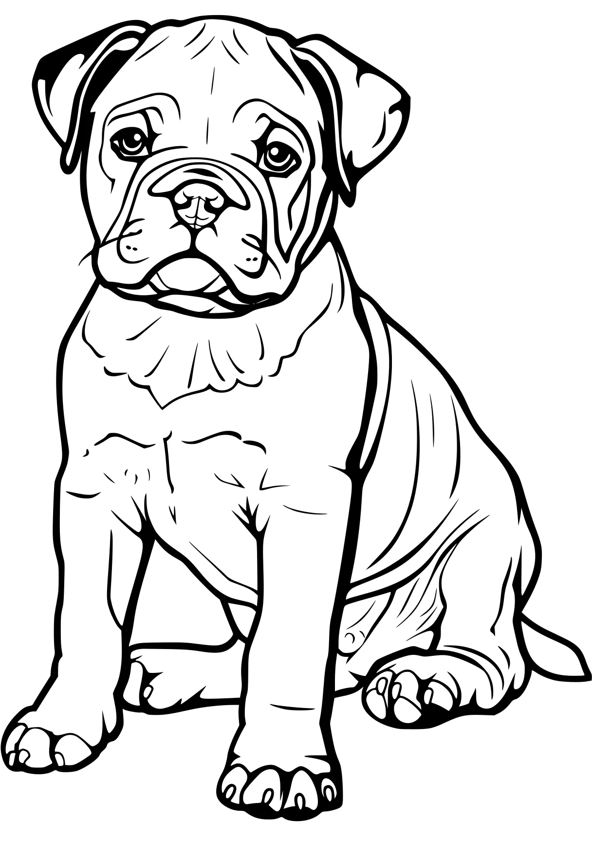 dog coloring pages printable bulldog, pitbull, pug, illustrator, puppy, free page downloads