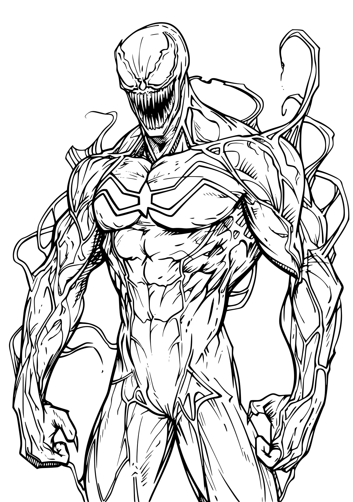 venom coloring pages wolverine, frieza, jiren, venom, carnage, free page downloads