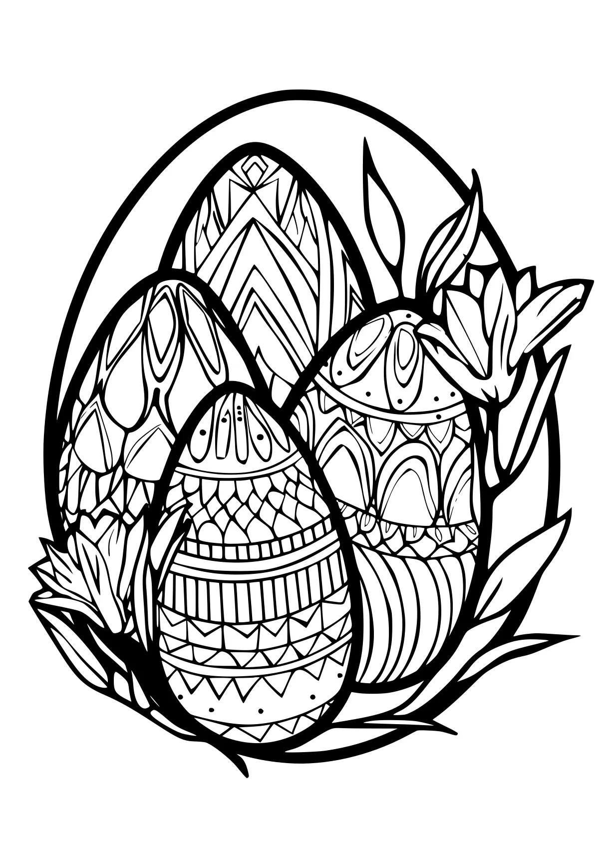 coloring pages printable easter egg, zentangle, easter, free page downloads