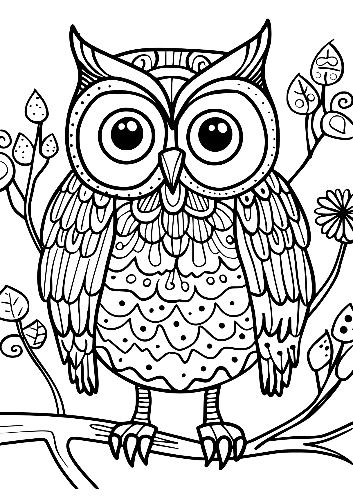 coloring worksheets owl, colouring, zentangle, free page downloads