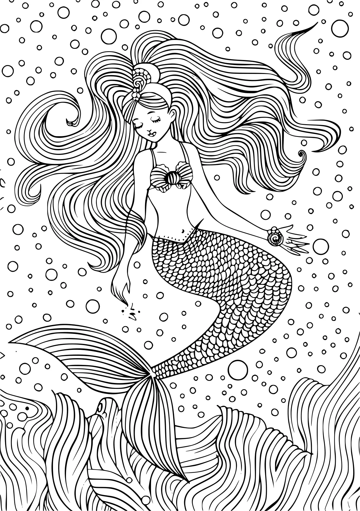 mermaid coloring sheet mermaid, ariel, siren, free page downloads