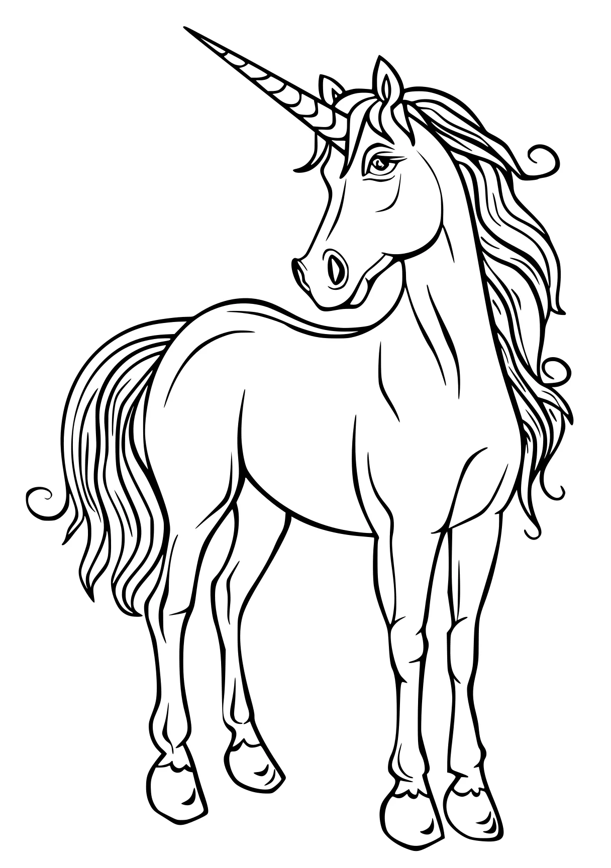 unicorn coloring sheet horse, unicorn, pony, pegasus, alicorn, free page downloads