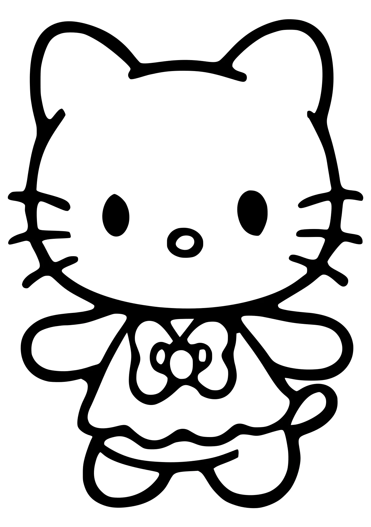 coloring hello kitty sanrio, kitty, cinnamoroll, kuromi, molang, free page downloads