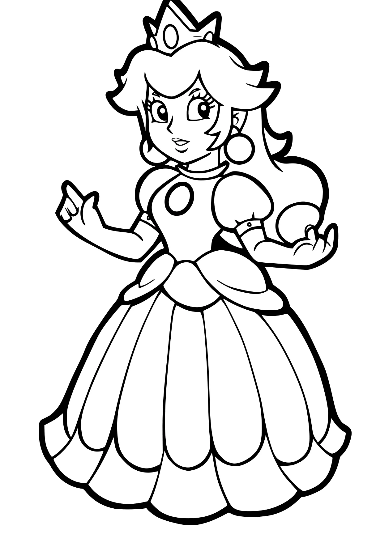 princess peach coloring page rosalina, peach, daisy, rosa, diana, free downloads