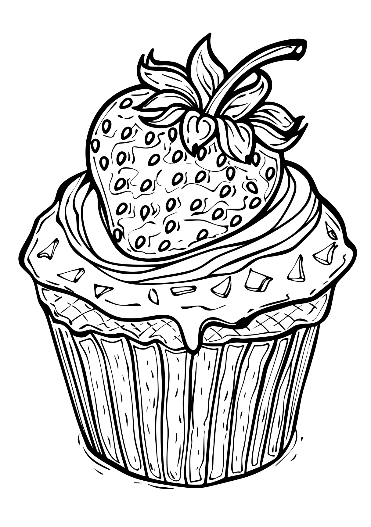 strawberry shortcake coloring page cupcake, cake, shortcake, strawberry, printables, free downloads