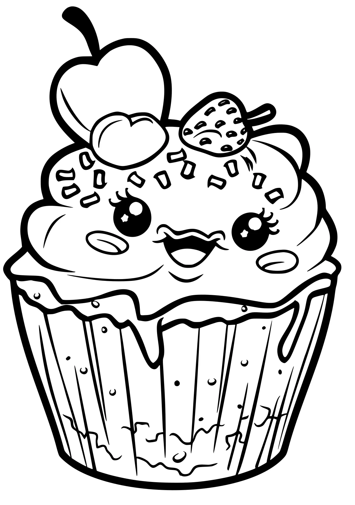 shopkin coloring page cupcake, cinnamoroll, cake, molang, shortcake, free downloads