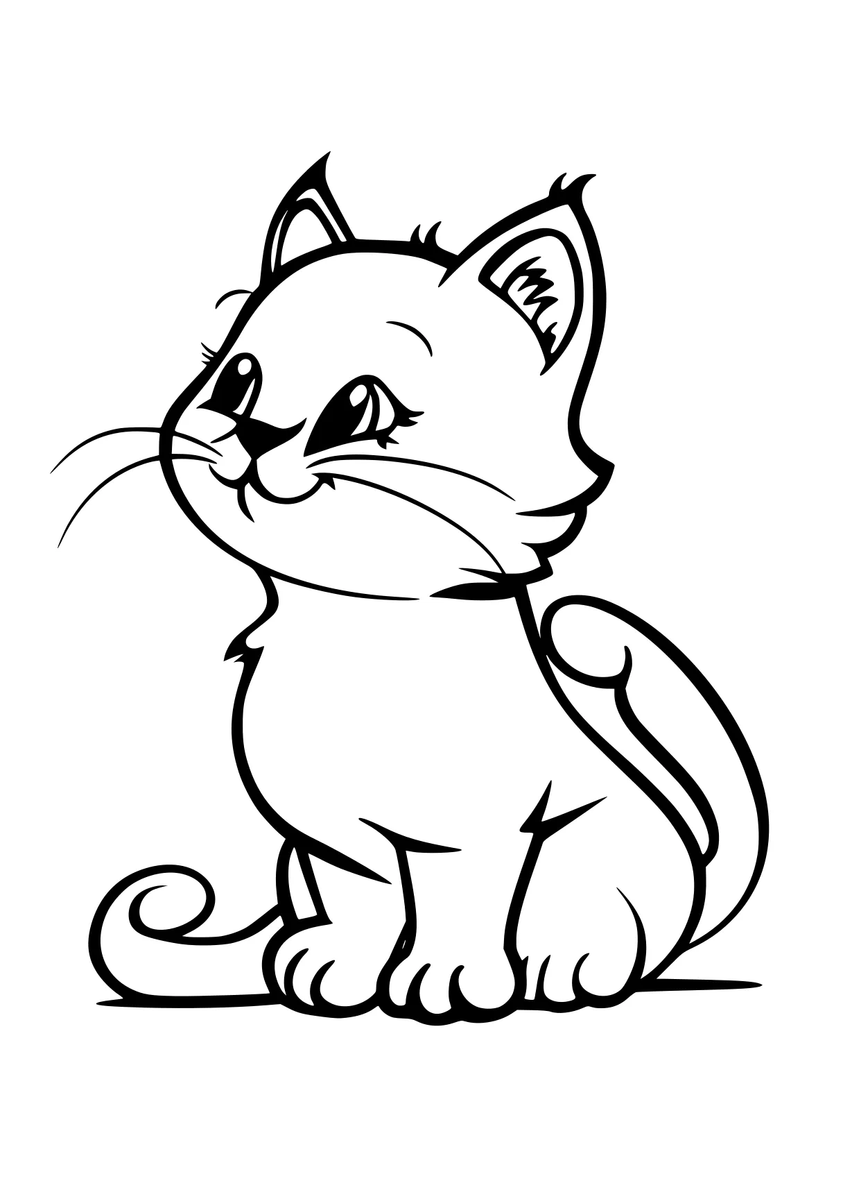 kitten coloring pages kitty, aristocats, cat, scratch, garfield, free page downloads