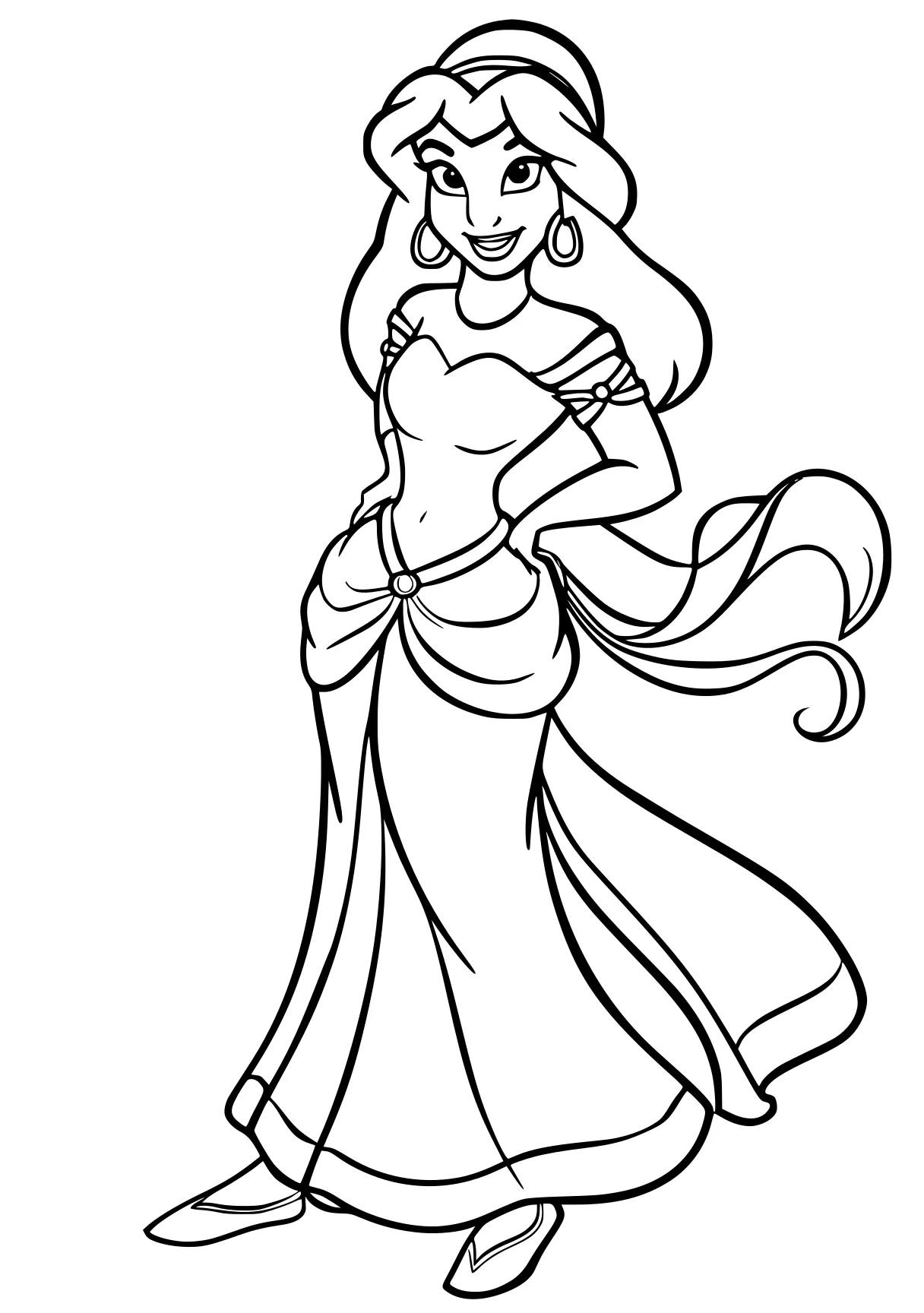 princess jasmine coloring pages jasmine, rosalina, tiana, rapunzel, free page downloads