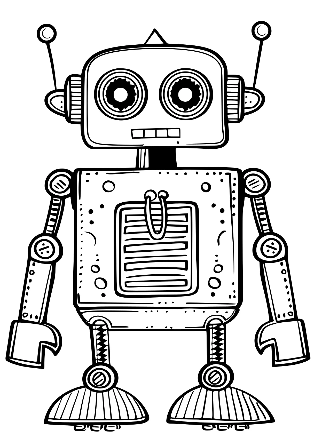 robot coloring pages robot, bots, ai, robocar, machine, free page downloads