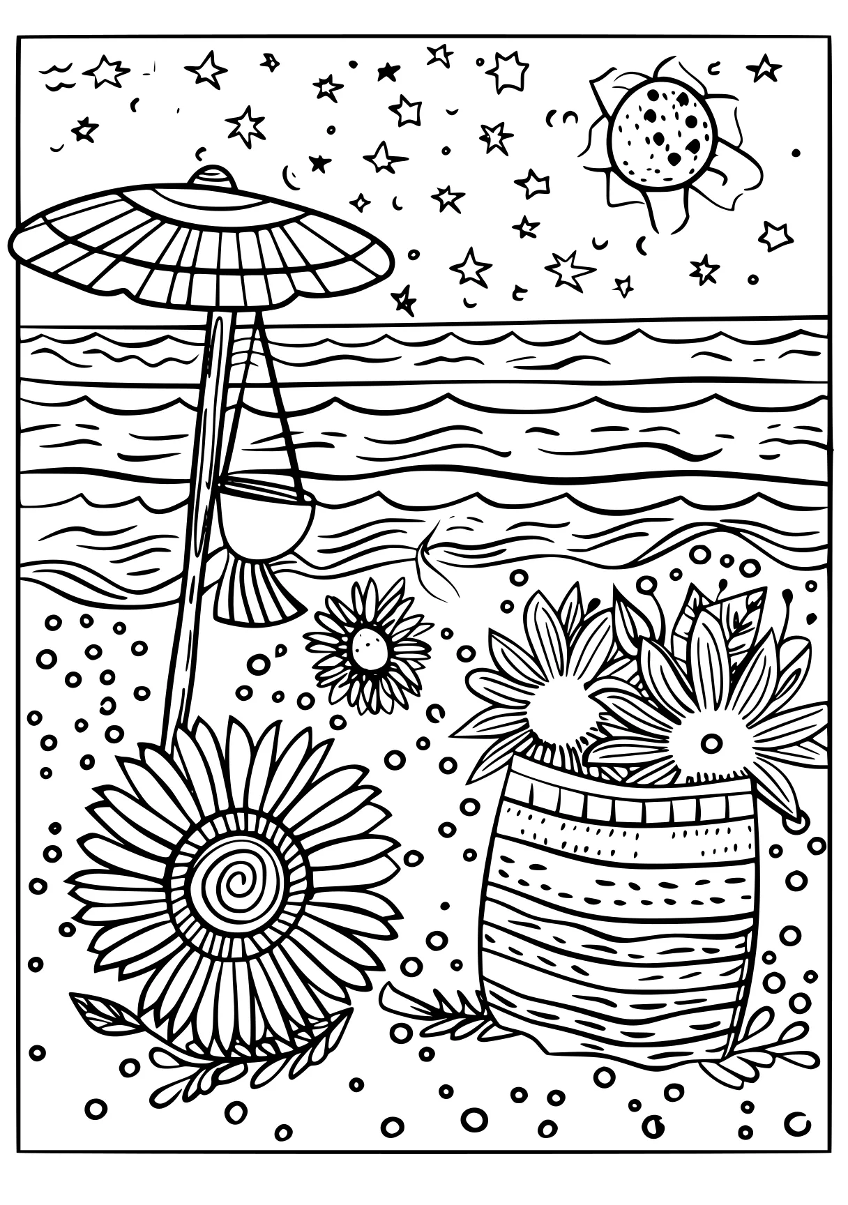 summer coloring, zentangle, jellyfish, colouring, free page downloads