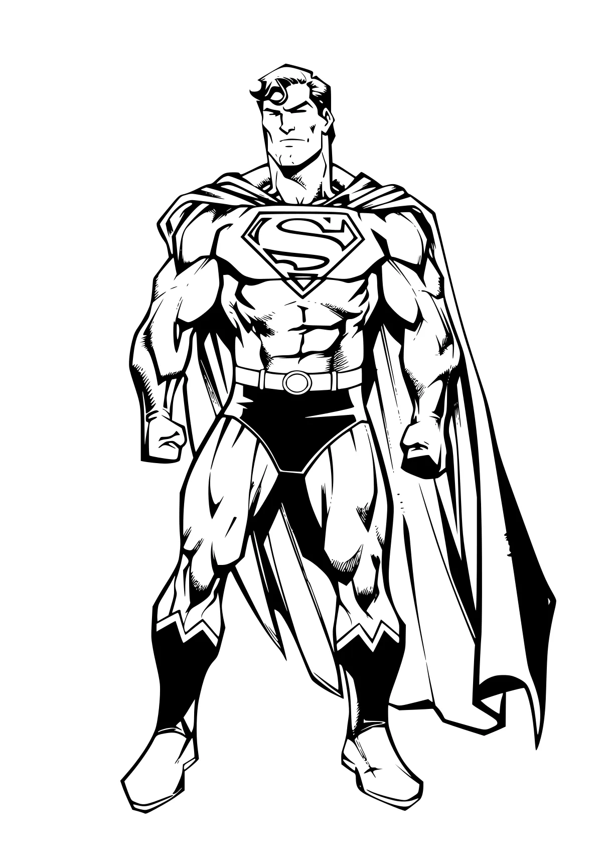 superman coloring page superman, superhero, pencils, batman, supercoloring, free downloads