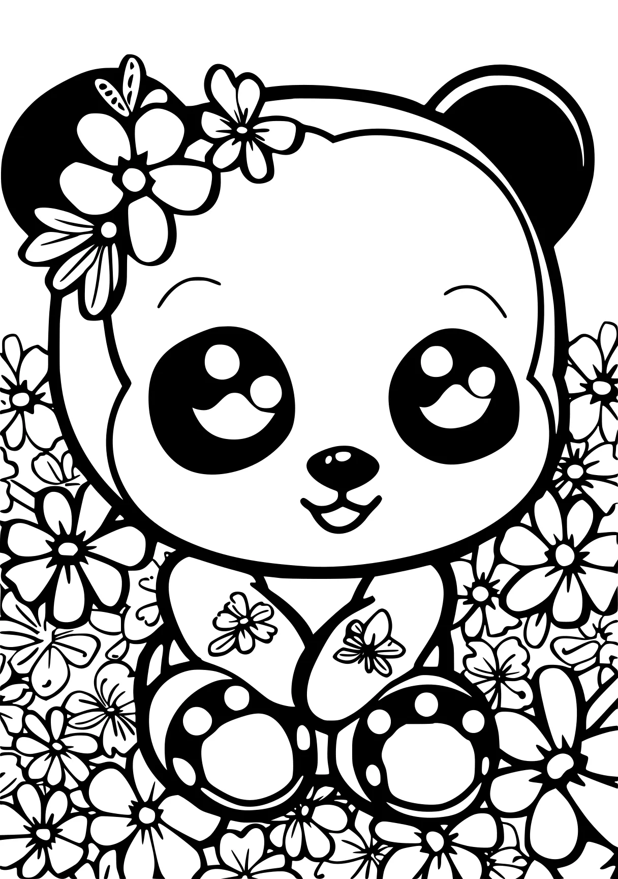 kuromi coloring pages panda, illustrator, floral, free page downloads