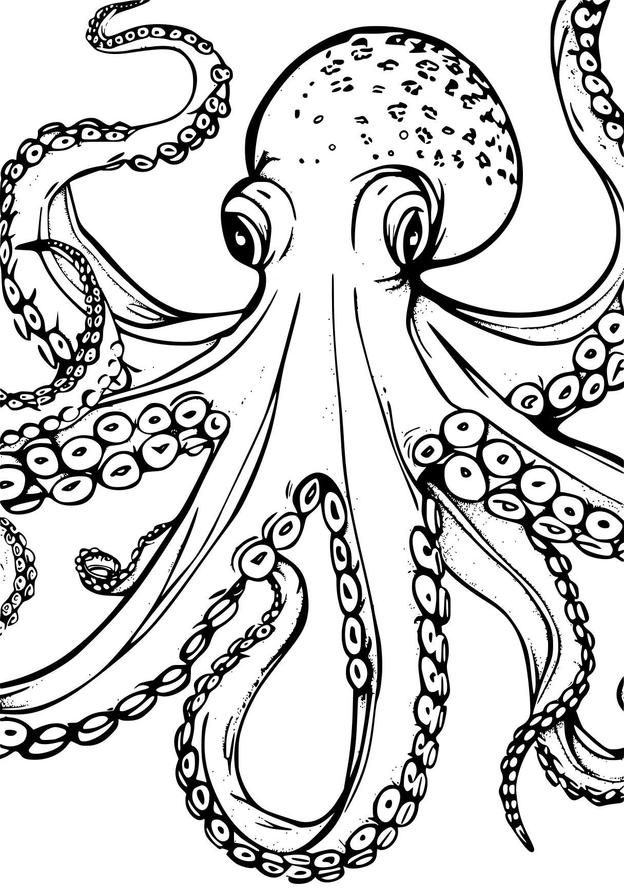 octopus coloring page octopus, zentangle, illustrator, free downloads