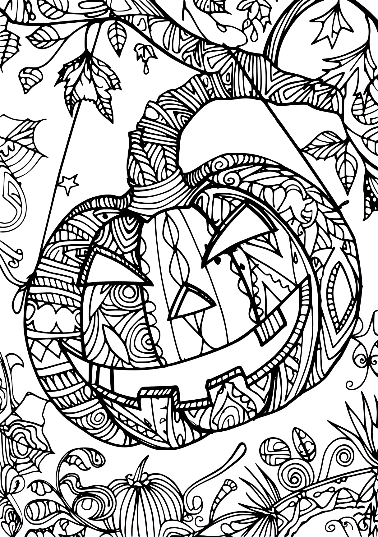 halloween coloring pages zentangle, mandalas, ornament, free page downloads