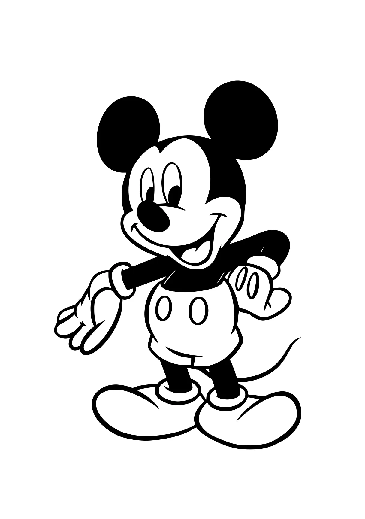 mickey coloring page mickey, mouse, minnie, disney, a4, free downloads