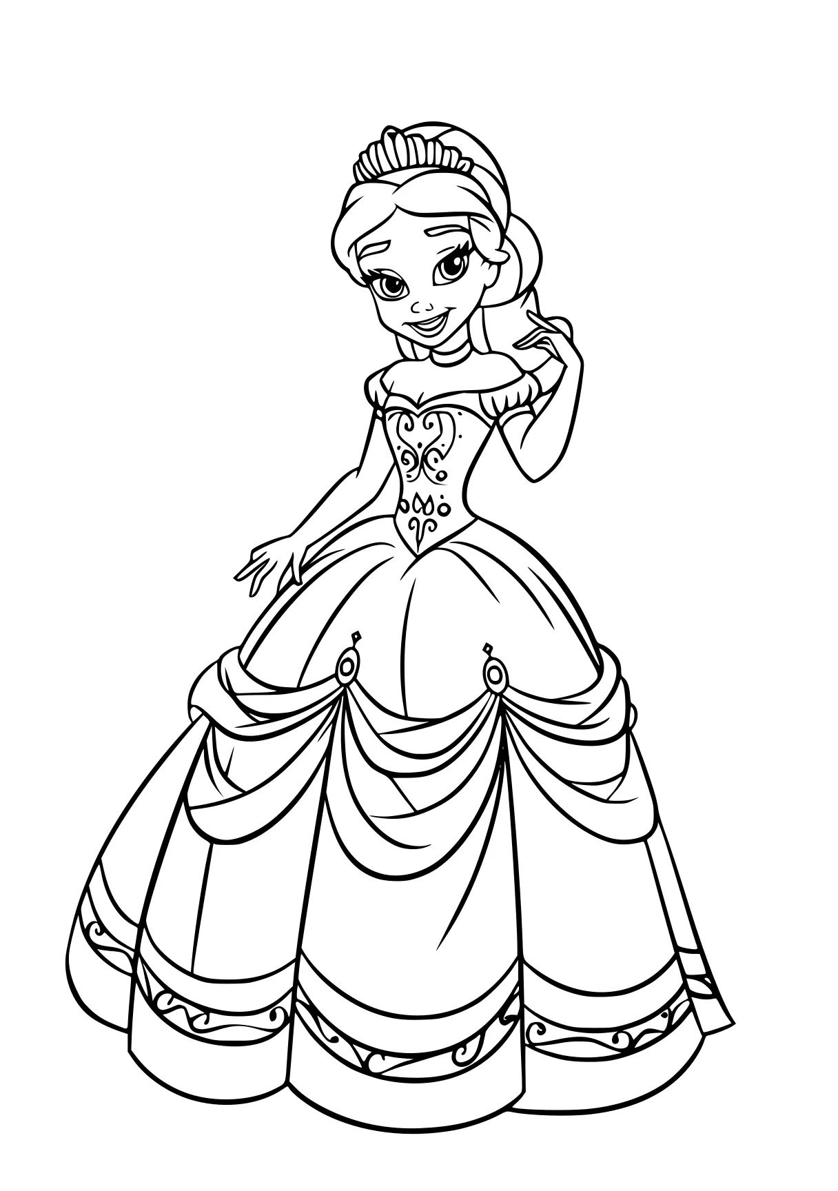 coloring pages printable disney tiana, jasmine, cinderella, princess, belle, free page downloads